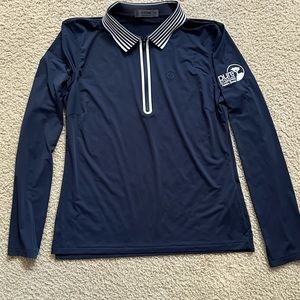 SILKY TECH NYLON QUARTER ZIP POLO | COLOR TWILIGHT